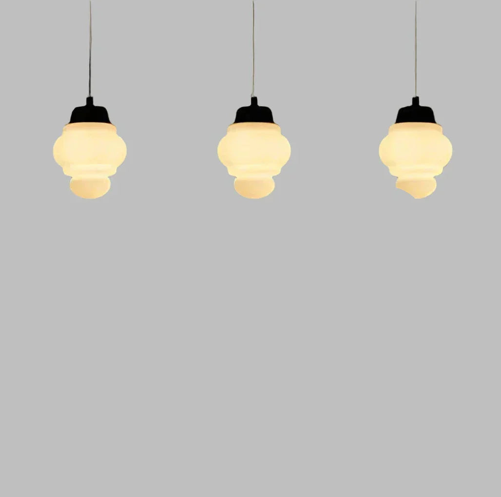LYKKE - Lampe af mat glas