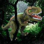 Fjernbetjent Elektrisk Dinosaur – Realistisk Gående og Brølende Legetøj med LED Lys