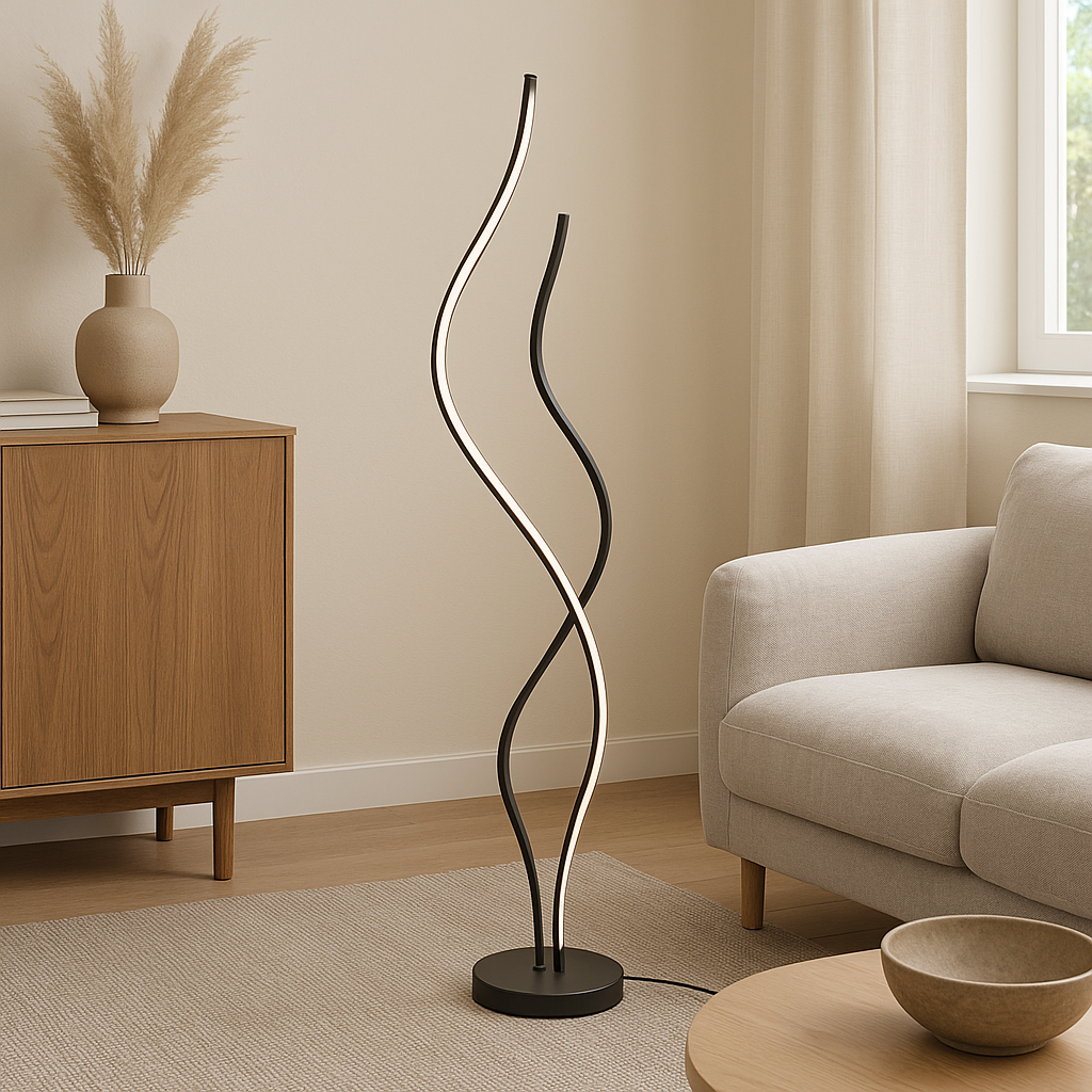 TAGE - LED stående lampe sort