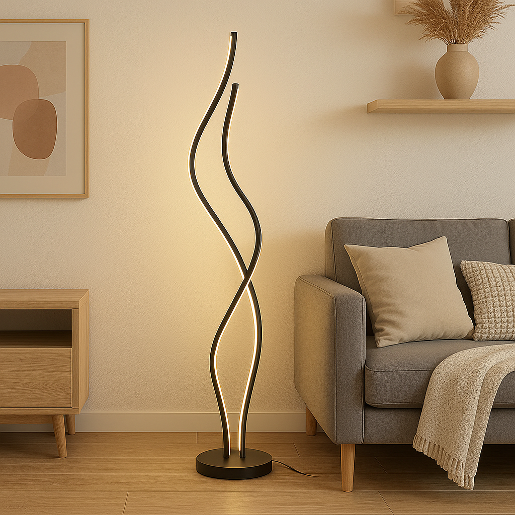TAGE - LED stående lampe sort