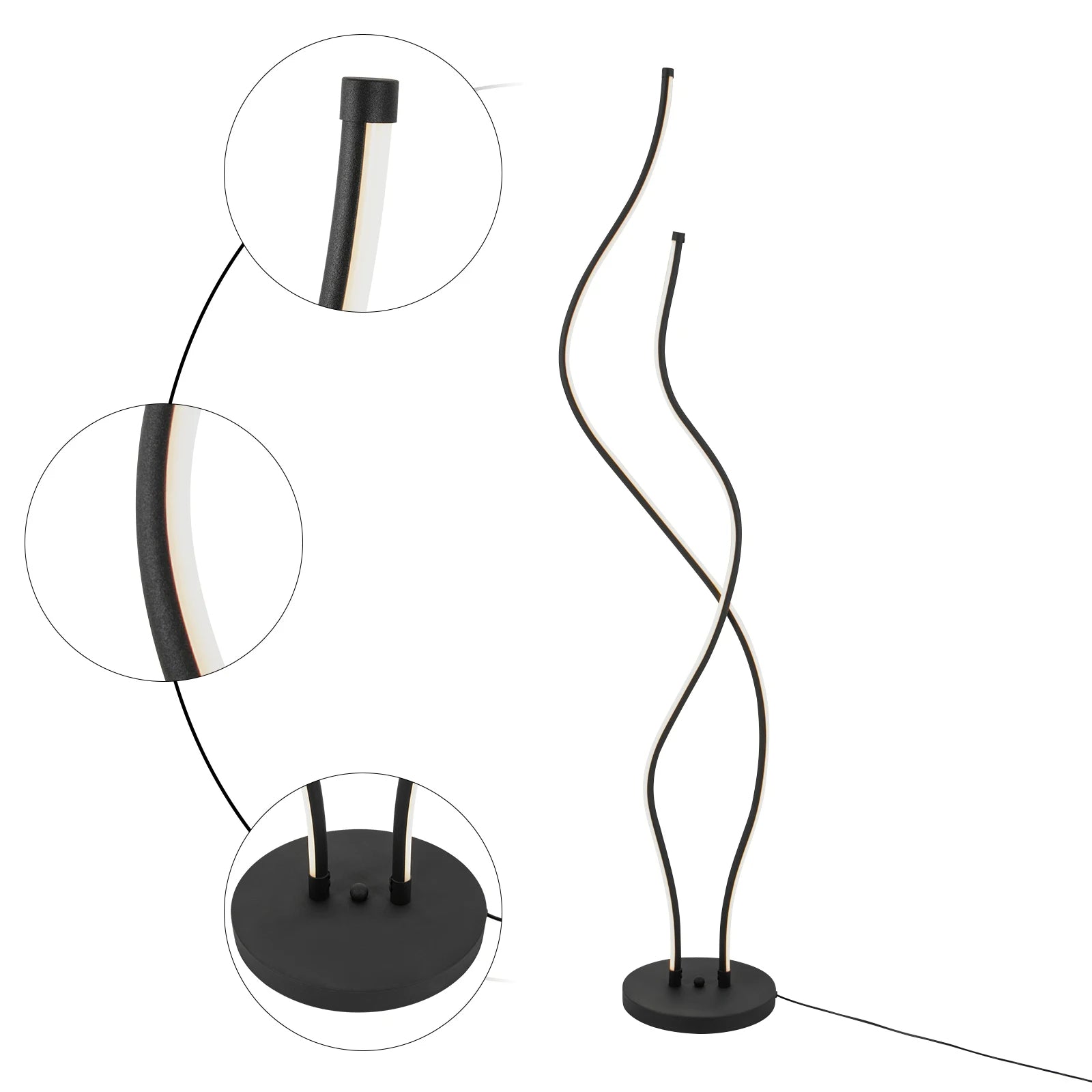 TAGE - LED stående lampe sort