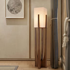 TINDRA - Stående lampe med træfod – japansk design