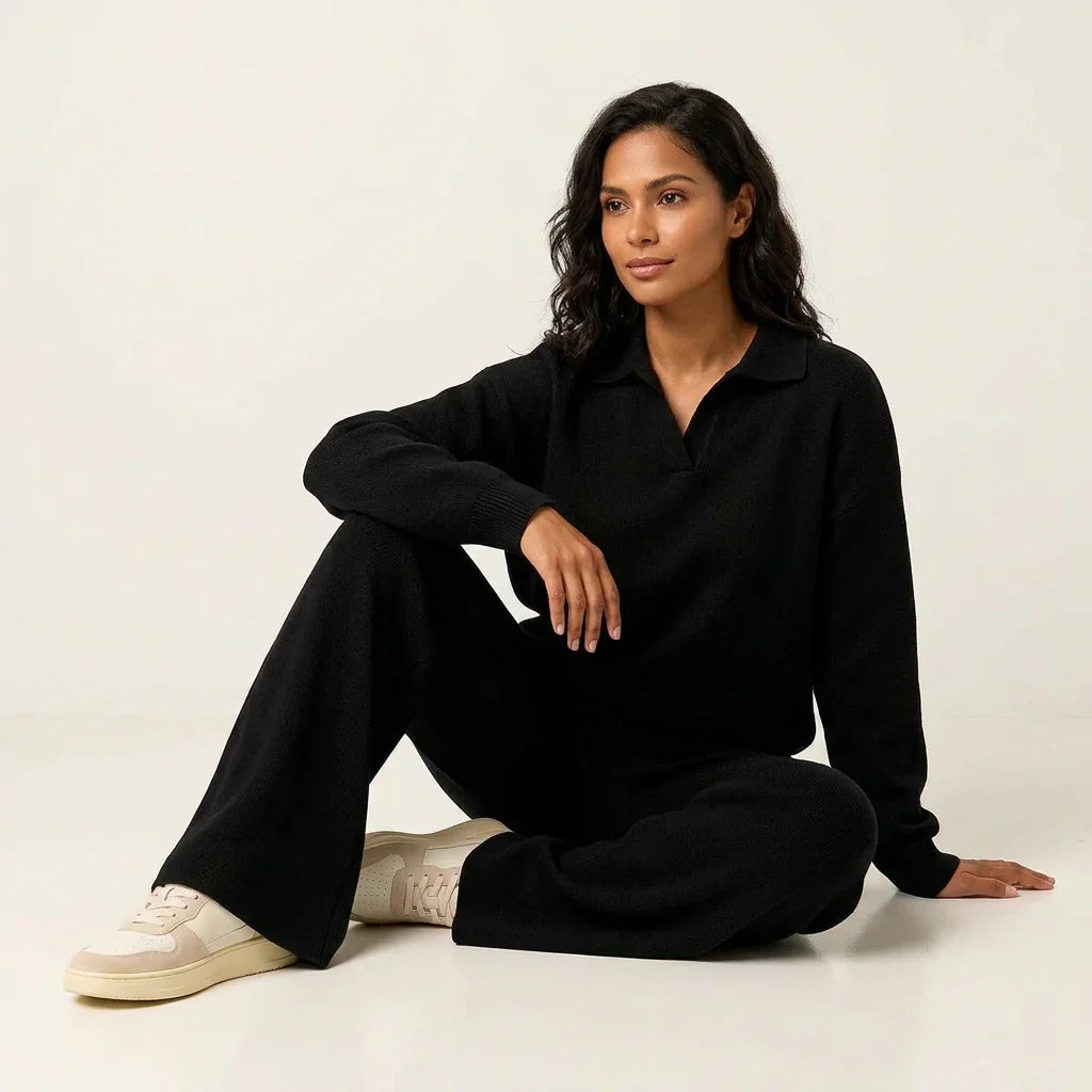 Luksuriøst Cashmere-Lignende Lounge Sæt til Kvinder