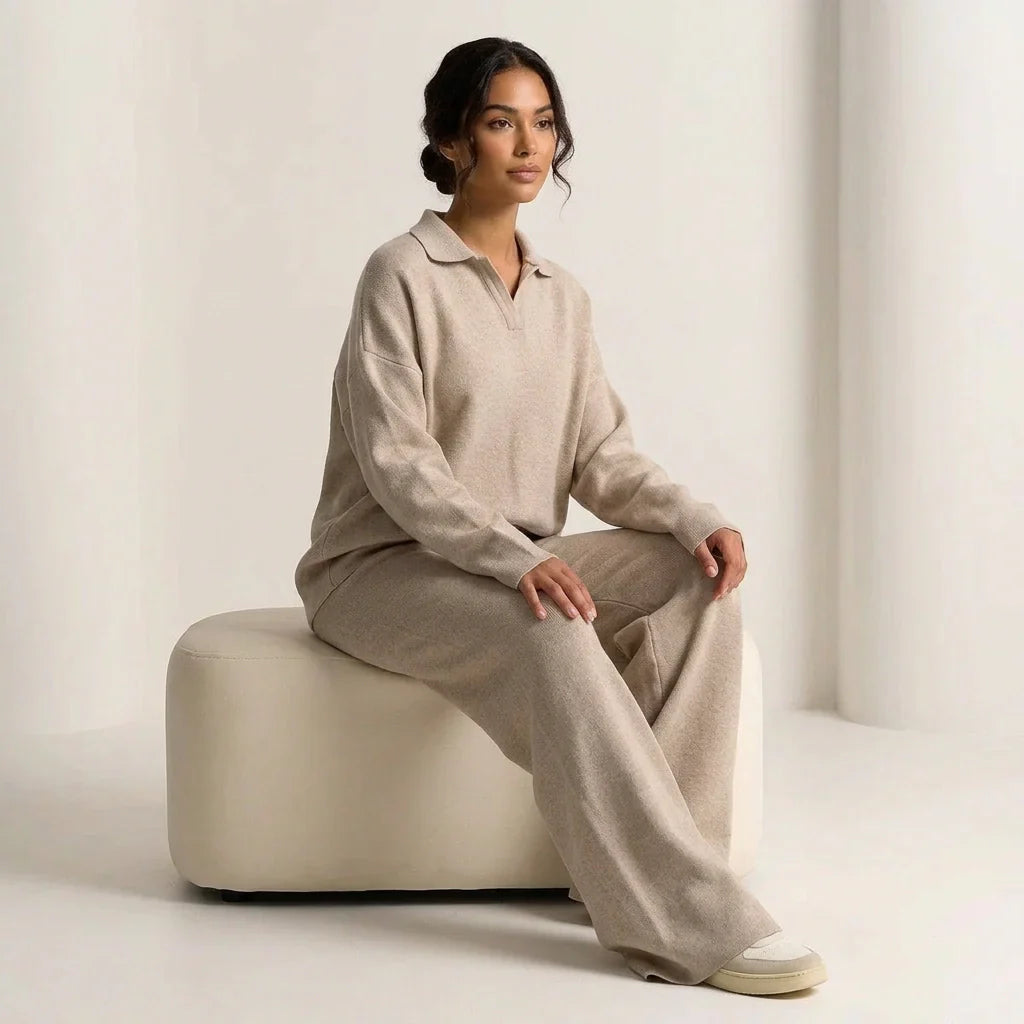 Luksuriøst Cashmere-Lignende Lounge Sæt til Kvinder