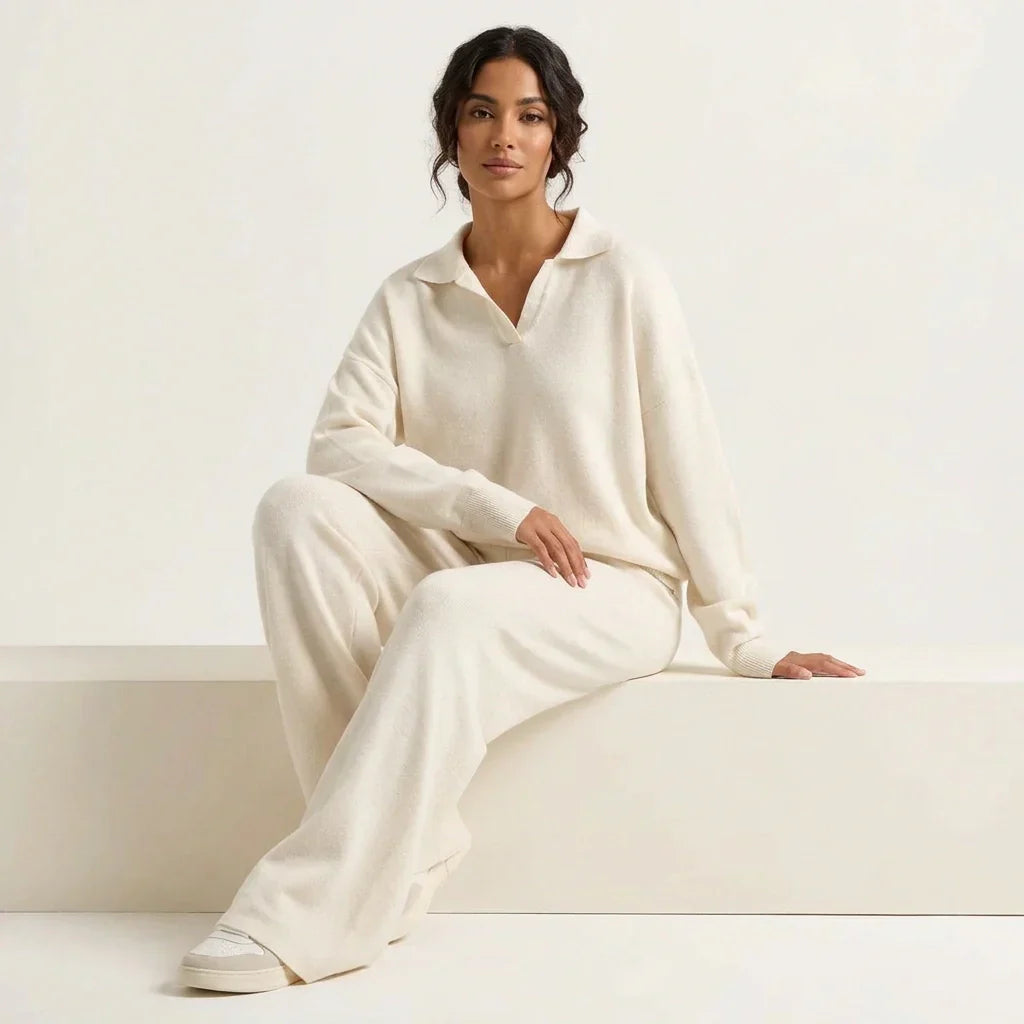 Luksuriøst Cashmere-Lignende Lounge Sæt til Kvinder