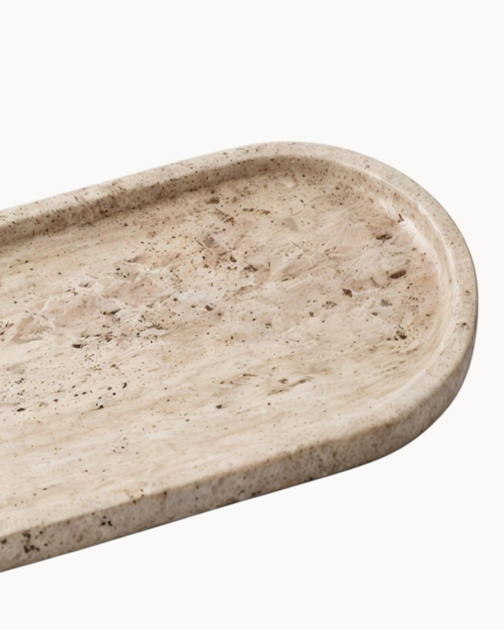 THYRA - Keramikbakke – travertinbeige, til parfume, stearinlys og smykker