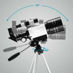 Professionelt 300/70mm Teleskop med Stativ og Smartphone Holder
