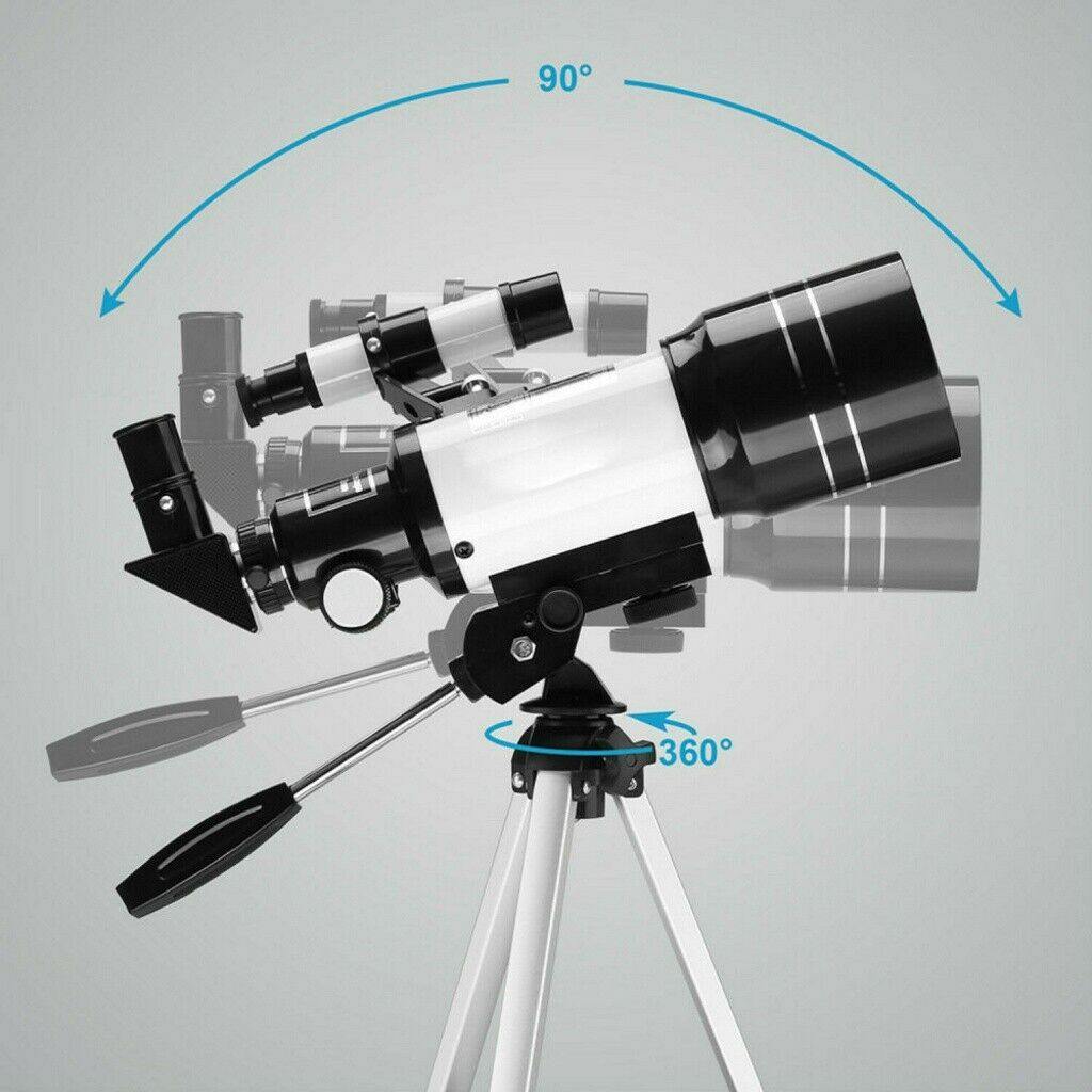 Professionelt 300/70mm Teleskop med Stativ og Smartphone Holder