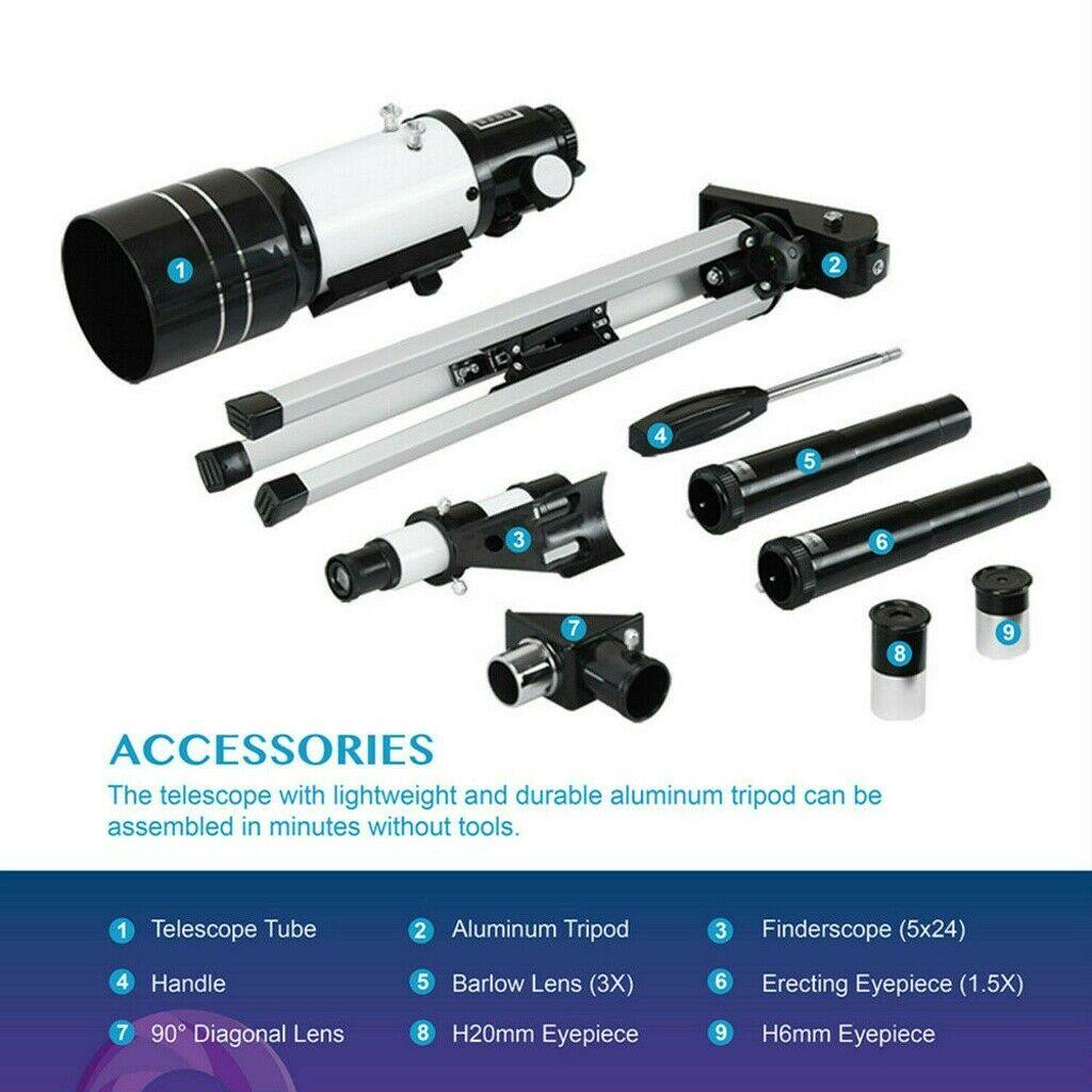 Professionelt 300/70mm Teleskop med Stativ og Smartphone Holder