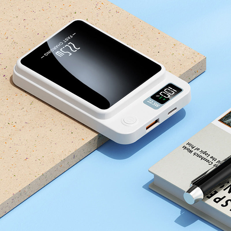 20000mAh Bærbar Powerbank med 22,5W Hurtig Opladning og Trådløs Strøm – Slank og Transportabel