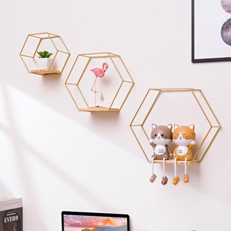 BODIL - Sekskantet Vægdekoration med Moderne Geometrisk Design