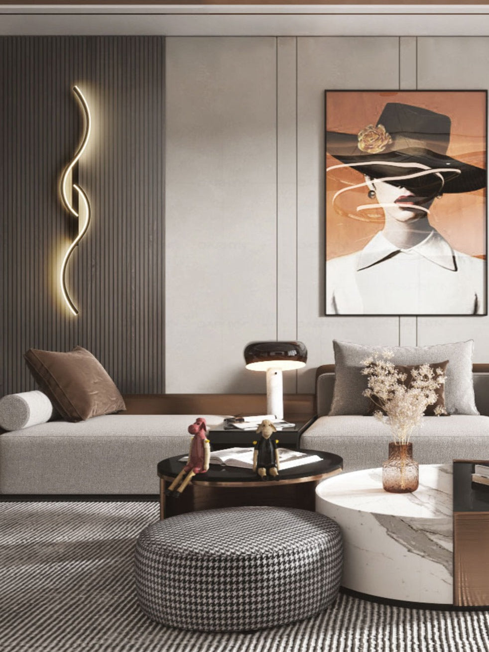 Artistic LED Wall Lamp - Moderne Væglampe med Kunstnerisk Design