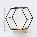 BODIL - Sekskantet Vægdekoration med Moderne Geometrisk Design