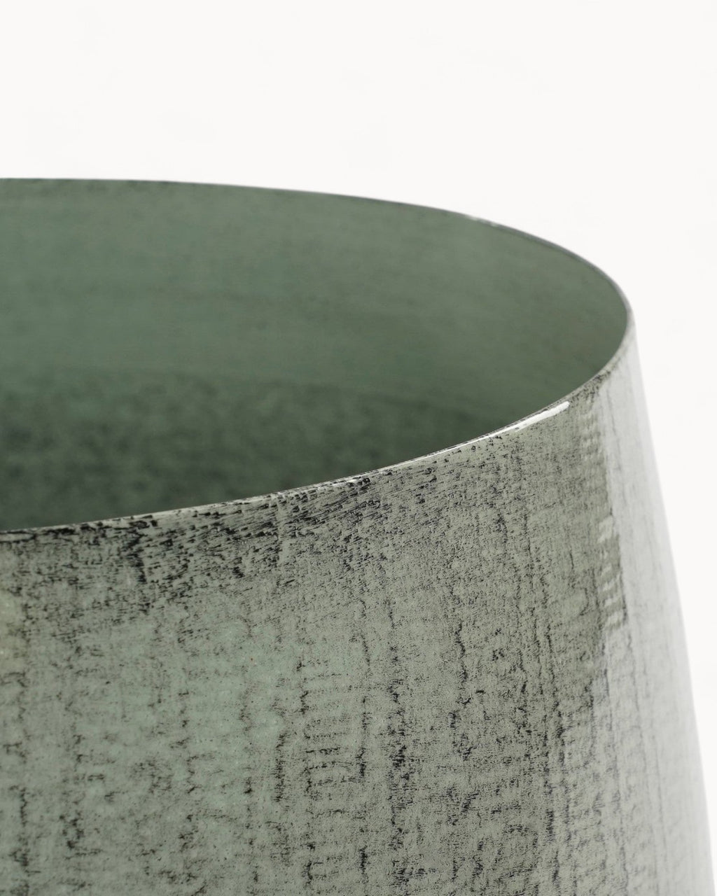 AGNES - Metal urtepotte – lysegrå, Ø37 cm