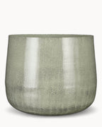 AGNES - Metal urtepotte – lysegrå, Ø37 cm