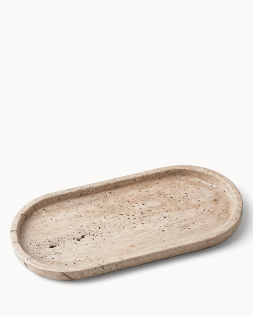 THYRA - Keramikbakke – travertinbeige, til parfume, stearinlys og smykker