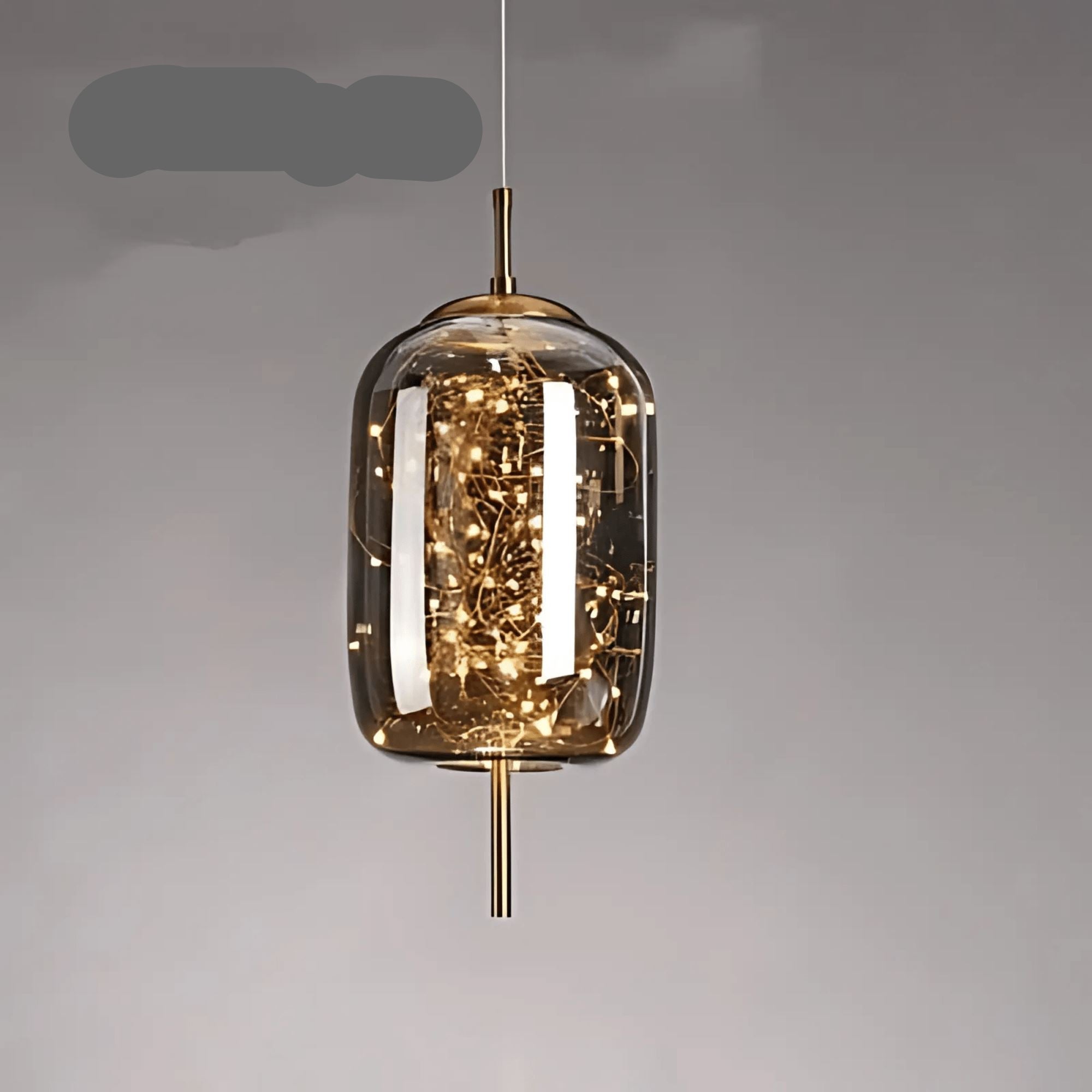 Elegant Pendellampe - Glas Skærm med Fe Motif