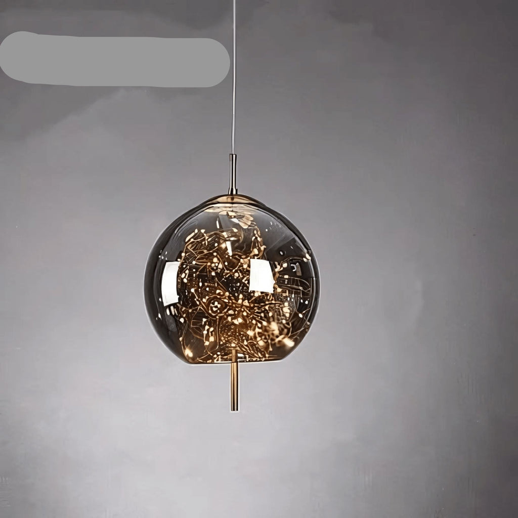 Elegant Pendellampe - Glas Skærm med Fe Motif