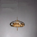 Elegant Pendellampe - Glas Skærm med Fe Motif