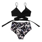 Belle High Waisted, Farverig Damebikini