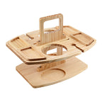 WineNest Portable Wooden Picnic Table for Wine