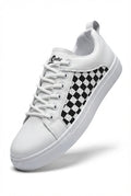 Stilfulde Low-top Snøresko - Tjekket Panel Design
