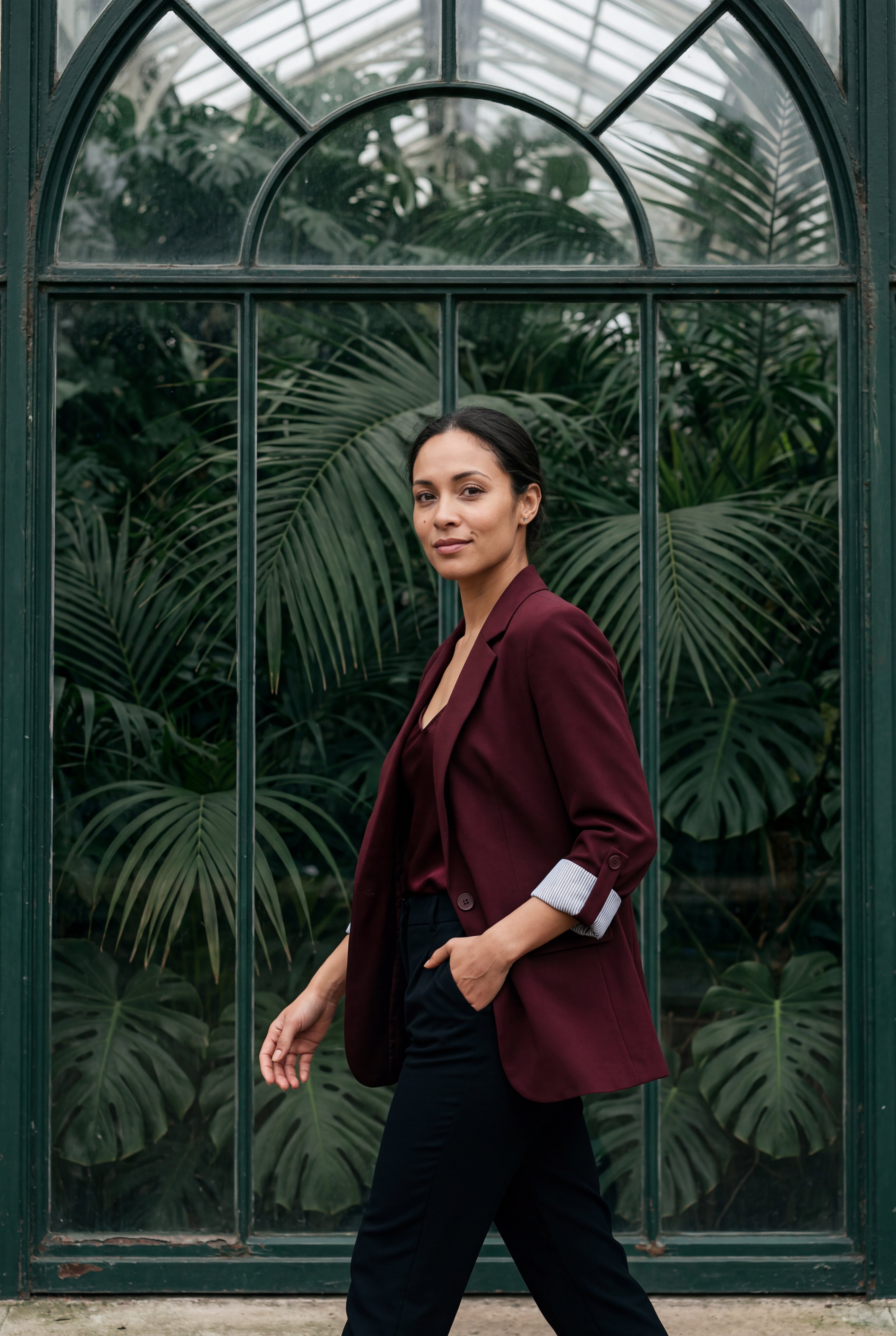 Casual Enkeltknappet Afslappet Blazer - Rulle-tab Ærme