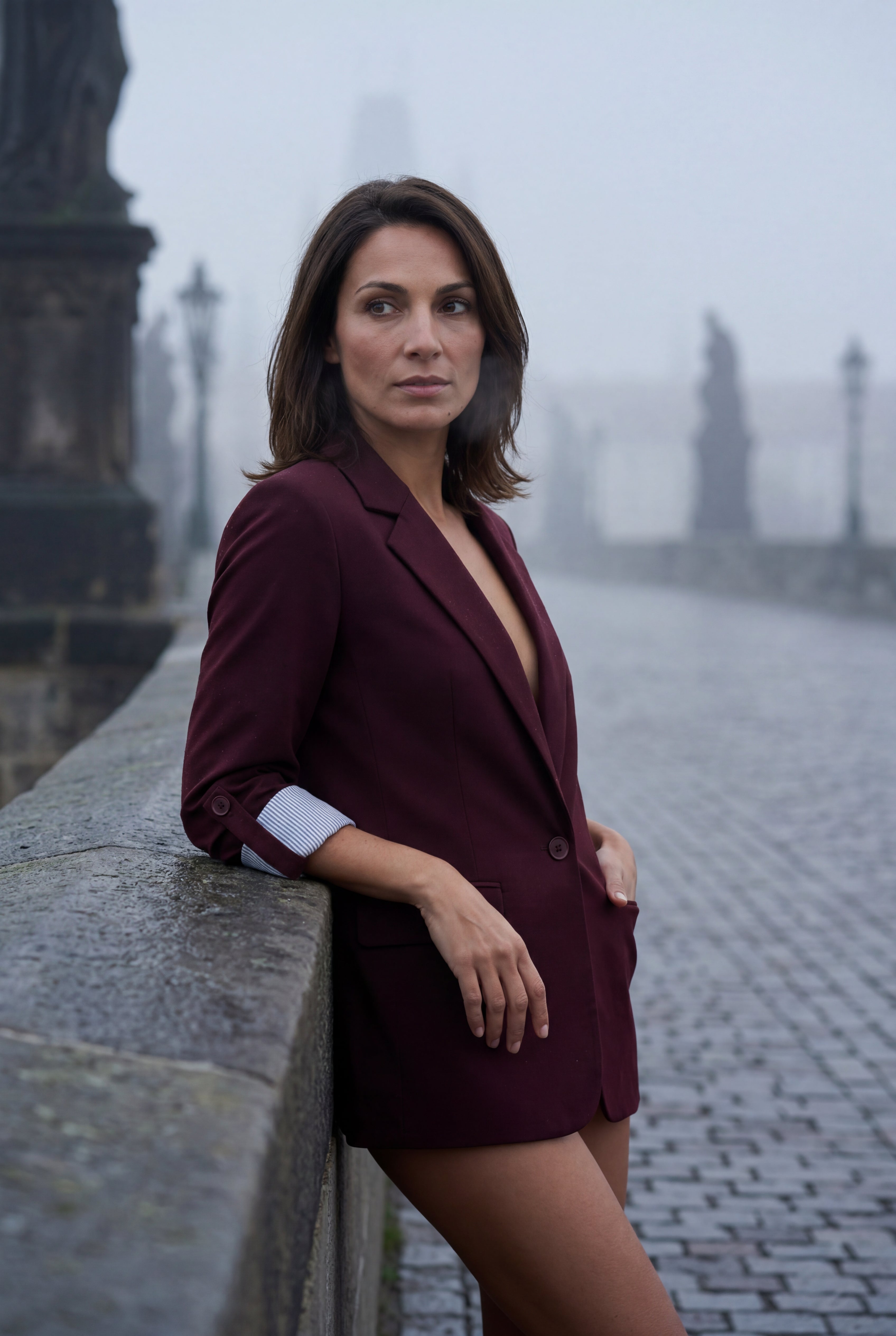 Casual Enkeltknappet Afslappet Blazer - Rulle-tab Ærme