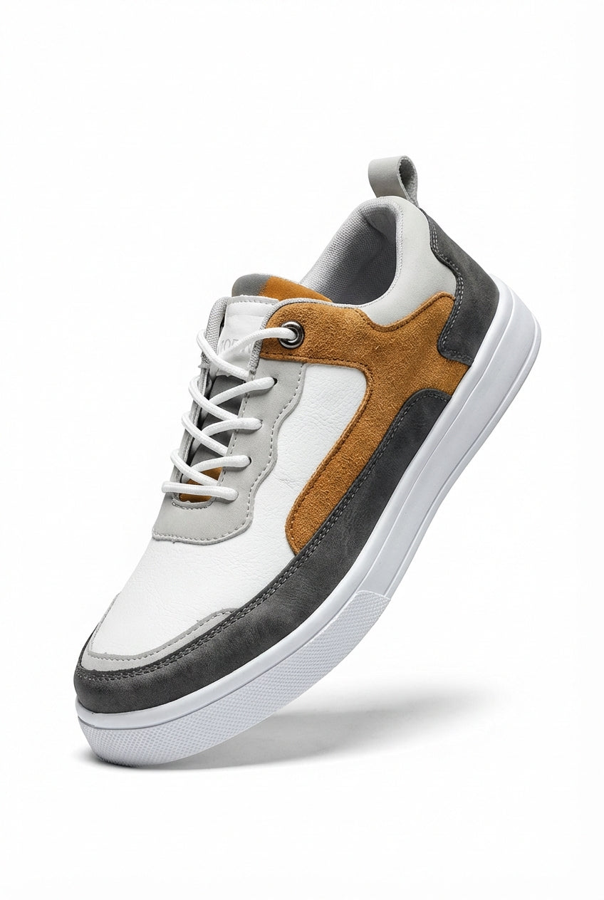 Stilfulde Farveblok Lavtop Snørebånd Sneakers