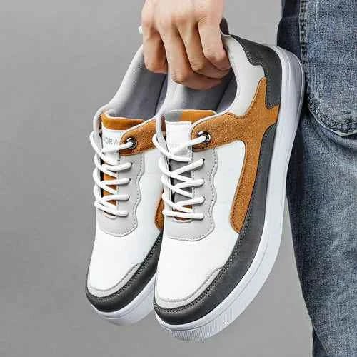 Stilfulde Farveblok Lavtop Snørebånd Sneakers