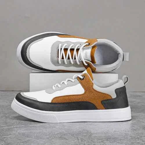Stilfulde Farveblok Lavtop Snørebånd Sneakers