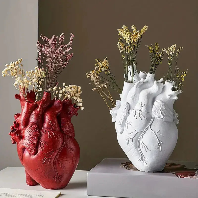 Elegant Hjerte Vase - Keramisk