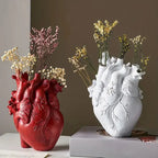 Elegant Hjerte Vase - Keramisk