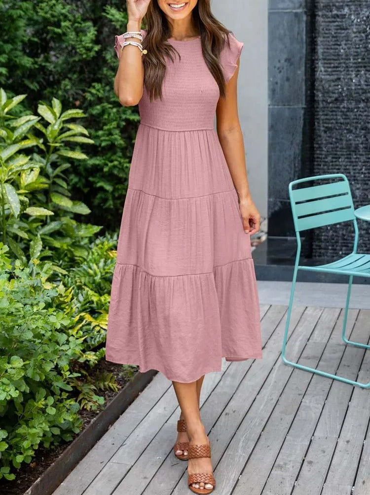 Sommerkjole med volanger | Elegant udseende