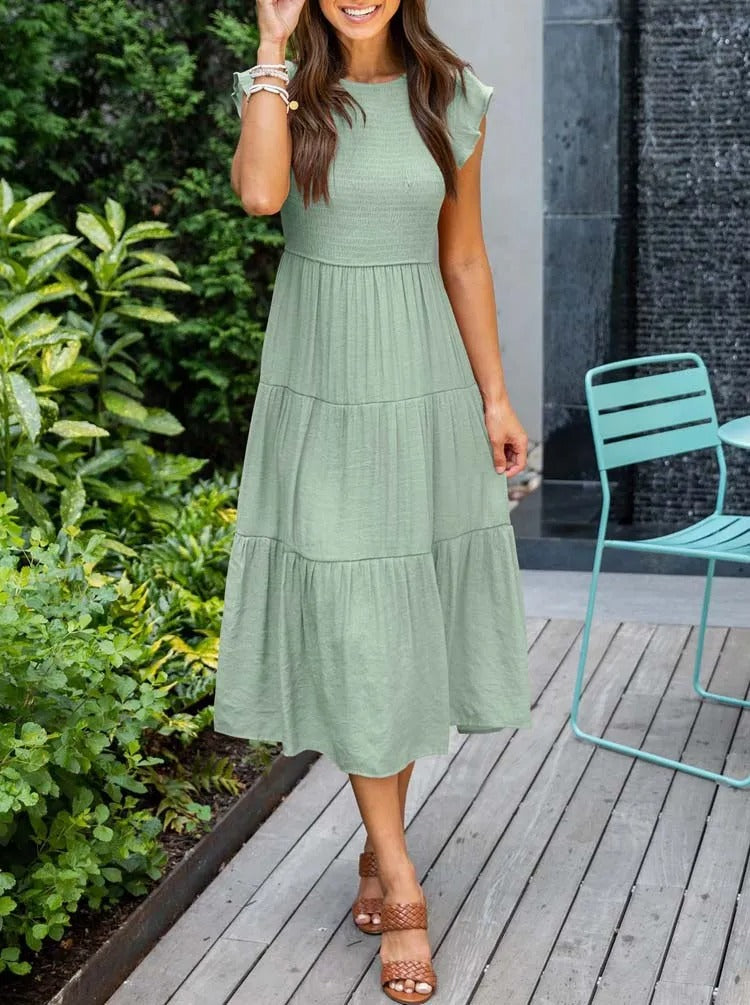 Sommerkjole med volanger | Elegant udseende