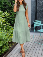 Sommerkjole med volanger | Elegant udseende