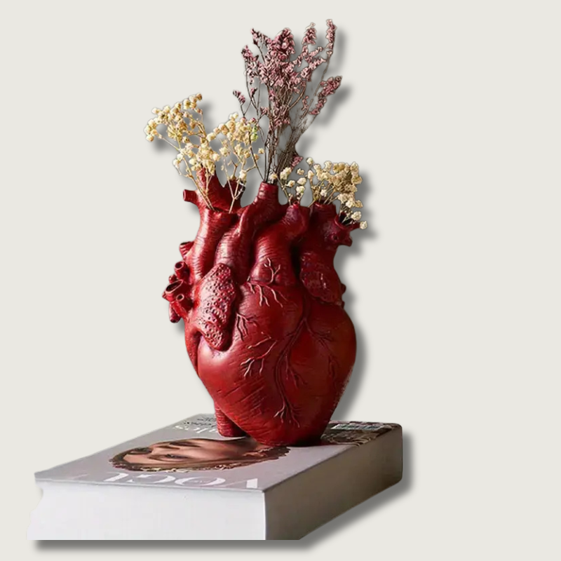Elegant Hjerte Vase - Keramisk