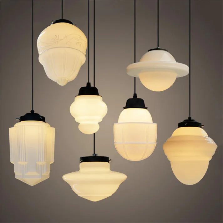 LYKKE - Lampe af mat glas