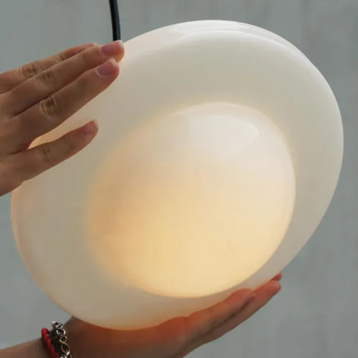 LYKKE - Lampe af mat glas
