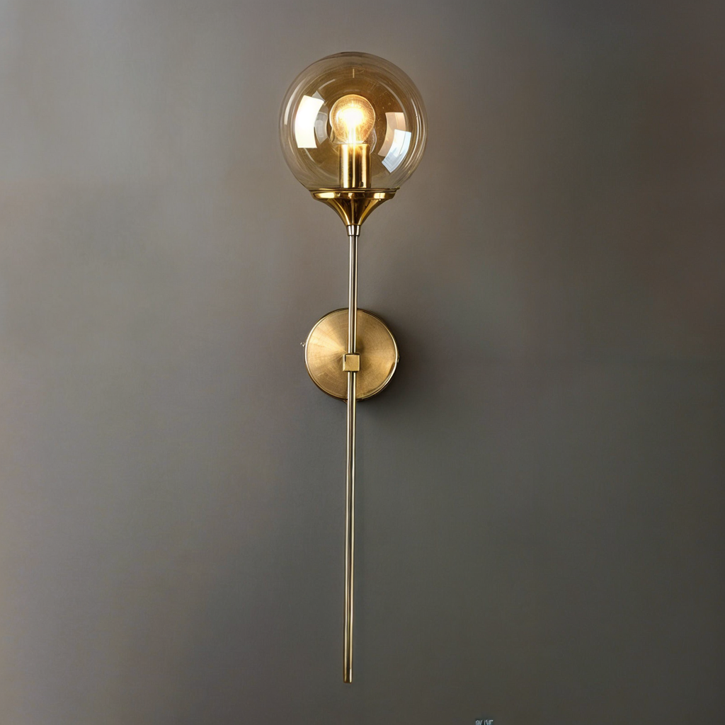 ALMA - Væglampe i norsk stil – klar glasskærm, E14-fatning, ikke dæmpbar