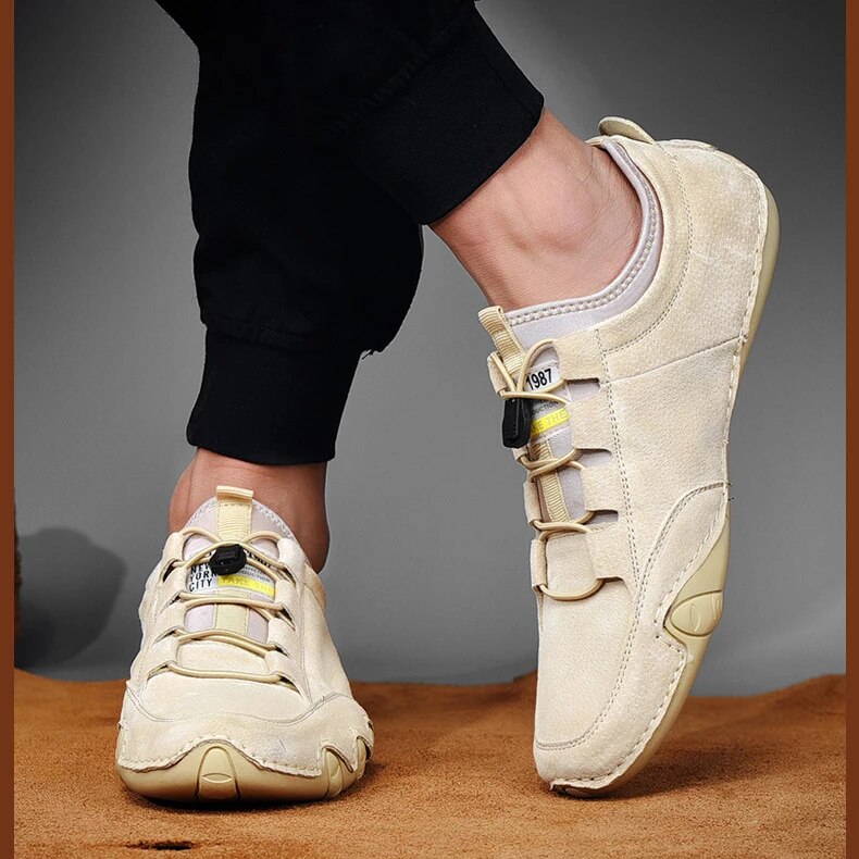 Elegant læder loafers til herrer