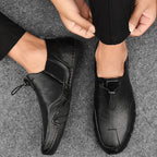 Elegant læder loafers til herrer