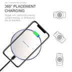 Induktionsladestation - 30W Trådløs Hurtigoplader til iPhone & Andre Enheder