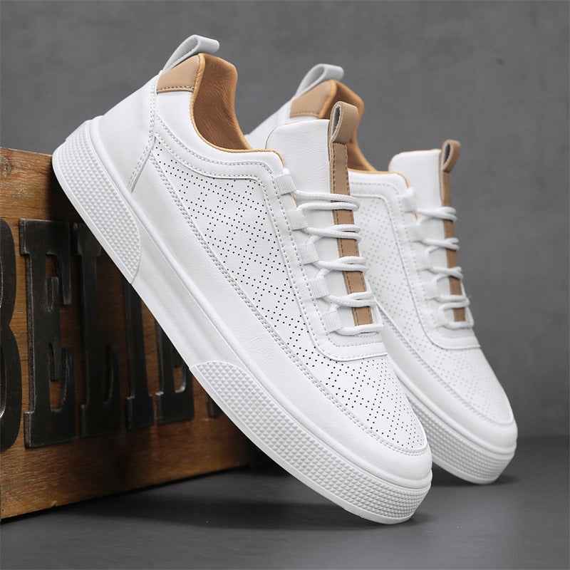 Stilfulde Perforerede Lavtop Sneakers - Minimalistisk Design