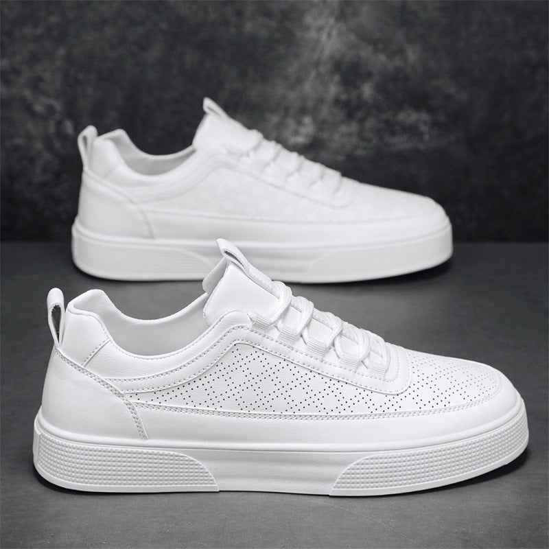 Stilfulde Perforerede Lavtop Sneakers - Minimalistisk Design