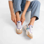 Lav-Top Slip-On Sneakers til Kvinder - Farveblok Paneler