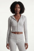 Chic Lounge Ensemble - Cropped Hoodie og Flared Bukser