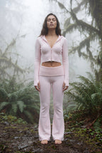 Chic Lounge Ensemble - Cropped Hoodie og Flared Bukser
