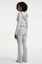 Chic Lounge Ensemble - Cropped Hoodie og Flared Bukser