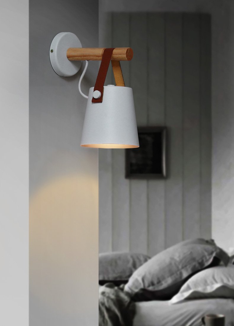 Væglampe i Rustik Træ - Nordisk Design
